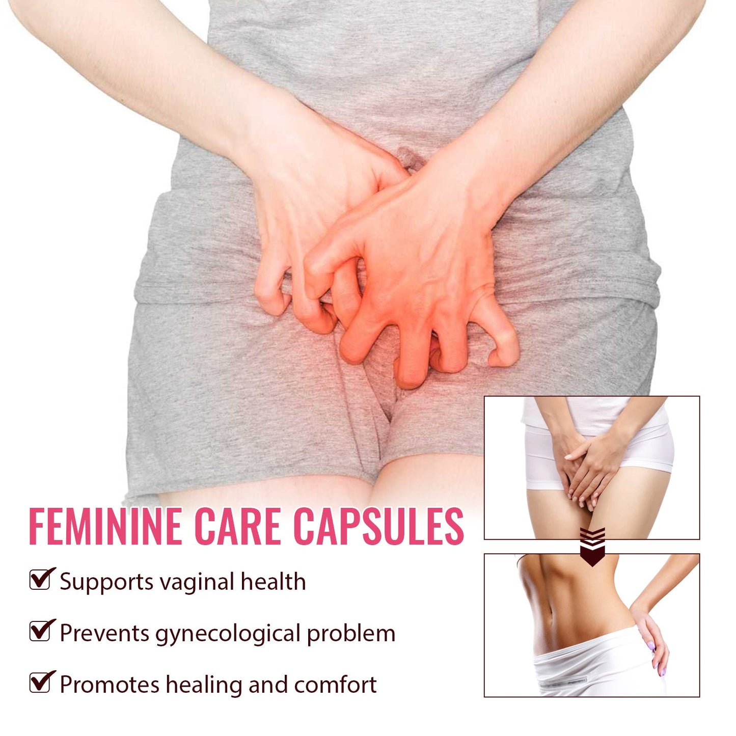 EELHOE Women's Care Capsules Gentle cleansing, itch and odor relief, moisturizing and caring for women's body care capsules