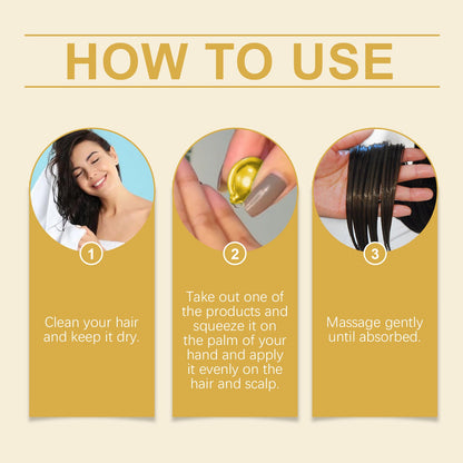 Hoegoa Moroccan hair care essential oil capsules Improves dry and frizzy hair, providing smoothness and moisture with hair care oil