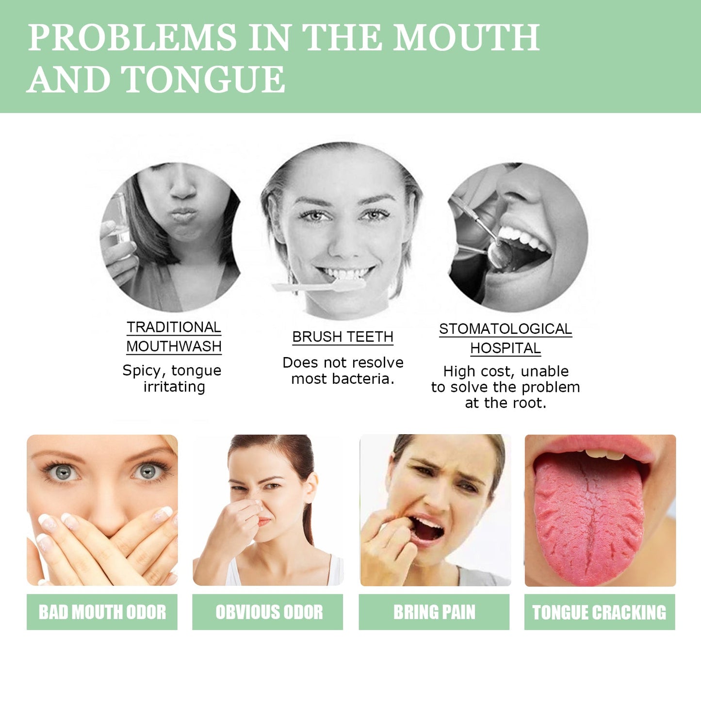 South Moon Cracked Tongue Relief Spray Relieves tongue cracks, freshens breath, and eliminates bad odor oral spray