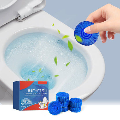 Jue-Fish Toilet cleaning tablets Household Toilet Cleaner for Descaling, Deodorizing, Stain Removal, and Fresh Scent Toilet Cleaning Tablets