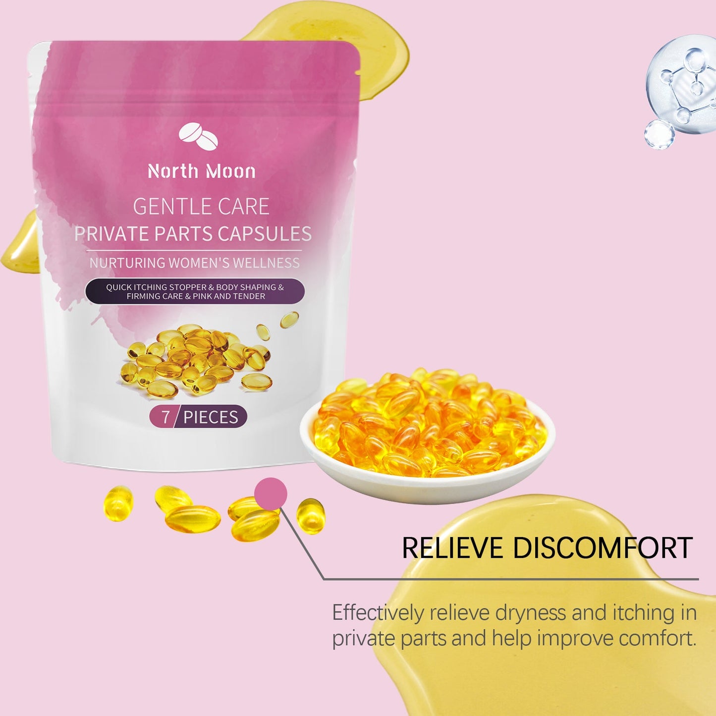 North Moon Women's Care Capsules Gentle nourishment for women's body skin, moisturizing and daily care