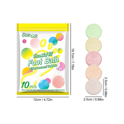 EELHOE Foot bath tablets Foot Spa Essence for Odor Control, Cold Relief, Moisture Dissipation, Sleep Aid, Instant Dissolving Foot Soaking Tablets