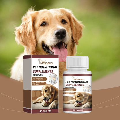 Yegbong Calcium Tablets for Dogs Pet Vitamin Supplement Oral Care Dietary Health Nutrition Calcium Tablets
