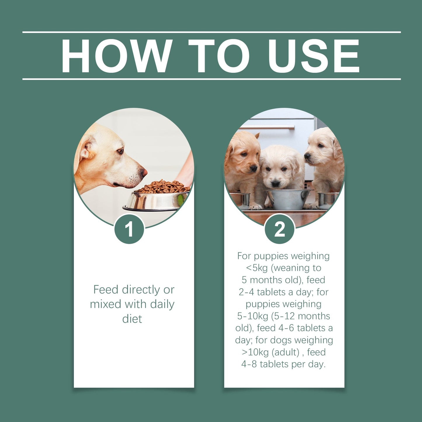 Yegbong Tear stain tablets for dogs Gentle cleaning tablets for pet dogs' tear stains and eye dirt