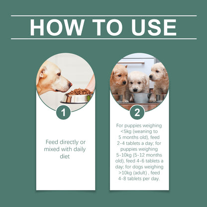 Yegbong Tear stain tablets for dogs Gentle cleaning tablets for pet dogs' tear stains and eye dirt