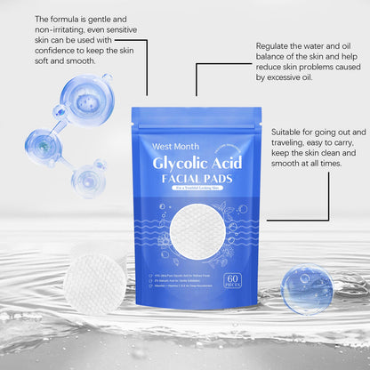 West Month Salicylic Acid Cleansing Pads Gentle facial cleansing tablets for moisturizing and hydrating skin