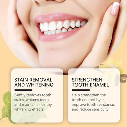 Oralhoe Vanilla Mint Toothpaste Tablets Cleans dental stains, protects oral health, freshens breath, portable dental cleaning tablets