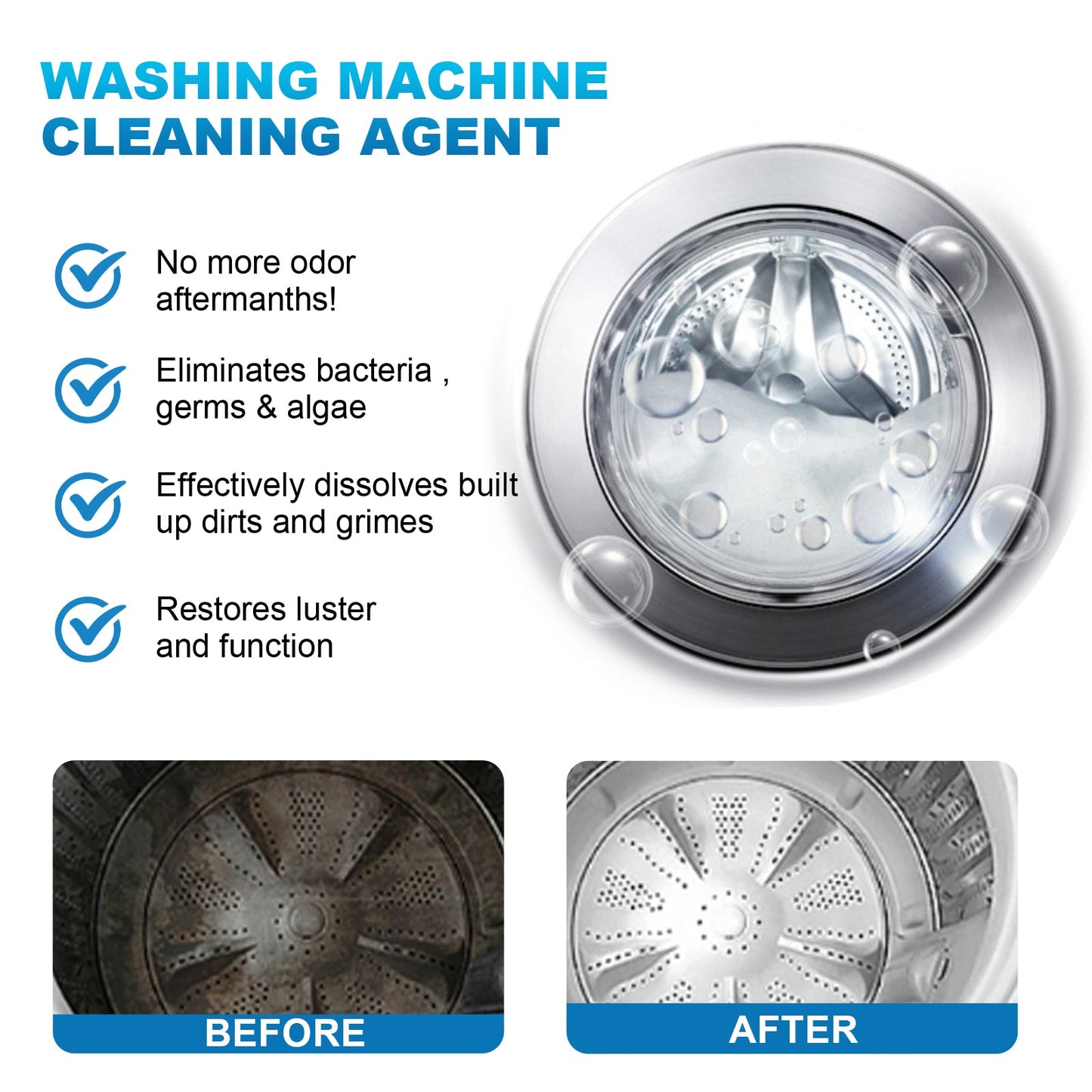 Jue-Fish Washing Machine Cleaner Washing machine drum automatic dirt removal cleaning tablets