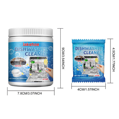 Jakehoe Dishwasher cleaning tablets Dishwasher-specific detergent and brightener for cleaning, removing grease and dirt