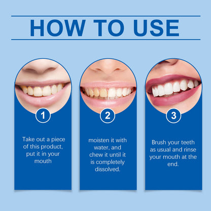 Oralhoe Mint cleaning toothpaste tablets Gently cleans teeth, removes stains and yellowing, freshens the mouth, and provides dental care