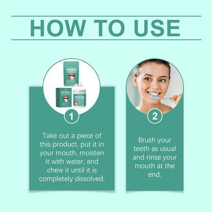 Oralhoe Cleaning toothpaste tablets Convenient, fresh, cleans teeth stains and yellowing, reduces bad odor, provides long-lasting protection
