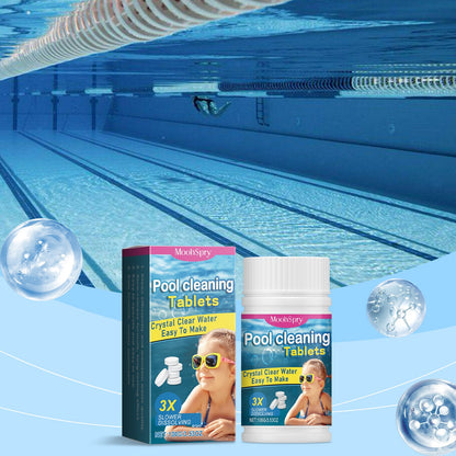 MoonSpry Pool cleaning slow-release tablets Swimming pool water decontamination, deodorization, and multi-functional cleaning effervescent tablets