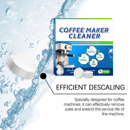 AMZ Coffee machine cleaning tablets Daily gentle cleaning of stains and scale, portable universal coffee machine cleaning and maintenance tablets