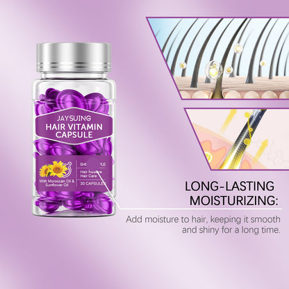 Jaysuing Hair Care Essential Oil Capsules Hair Smoothing Care to Improve Dryness and Frizz, Hair Care Essential Oil