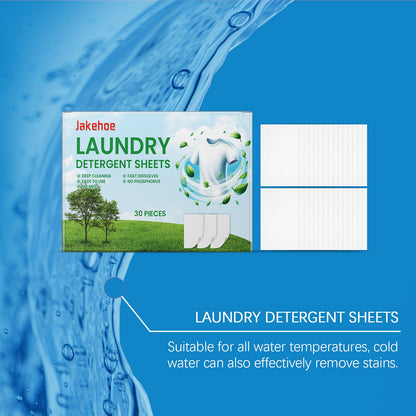 Jakehoe Laundry tablets Convenient household laundry sheets for cleaning and stain removal, protecting fabrics and leaving a long-lasting fragrance