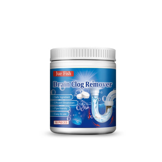 Jue-Fish Drain Cleaning Effervescent Tablets Kitchen and bathroom drain oil clog dissolving deodorizing cleaning effervescent tablets