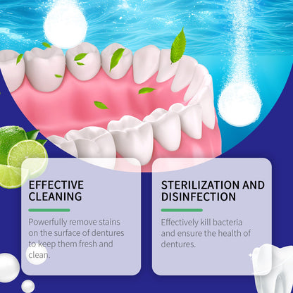 Oralhoe Denture cleaning tablets Oral care, fresh breath, tooth stain removal, braces, denture cleaning tablets, care