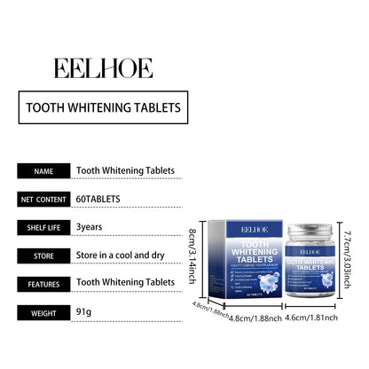 EELHOE Fresh Breath Mouthwash Tablets Clean oral hygiene, care for shiny teeth, portable solid toothpaste tablets