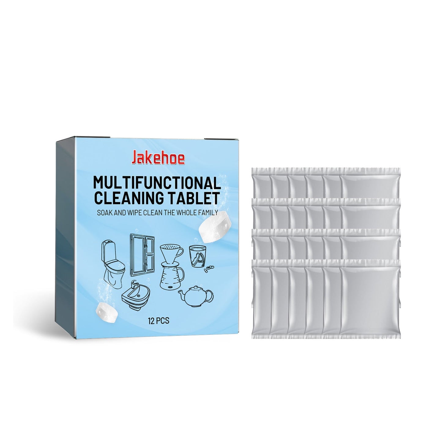Jakehoe Multifunctional Kitchen Cleaning Tablets Home kitchen stove and cookware stainless steel heavy grease cleaner and descaler