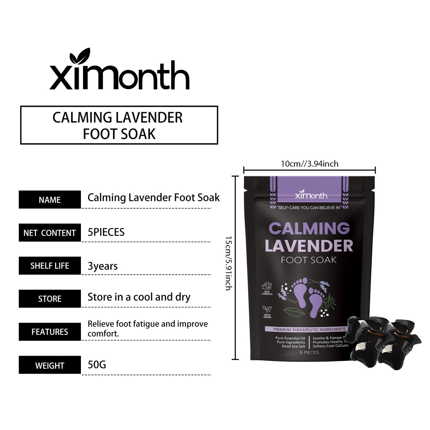 Ximonth Foot Soaking Beads Body and foot care daily nourishing gentle exfoliating comfortable foot bath beads