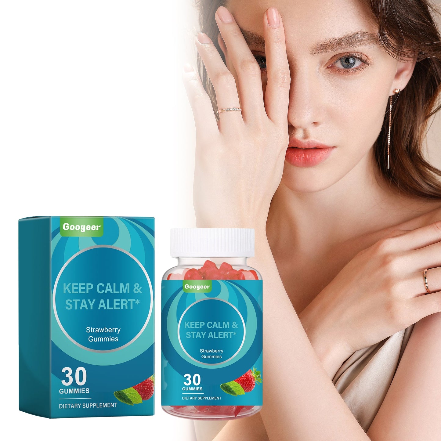Googeer Strawberry-flavored soothing gummies Strawberry gummy candy for body supplement