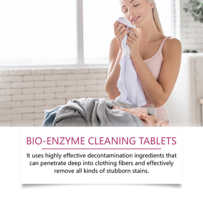 Jakehoe Clothing Stain Removal Effervescent Tablets Biological Enzyme Explosive Salt Laundry Cleaning and Stain Removal Effervescent Tablets