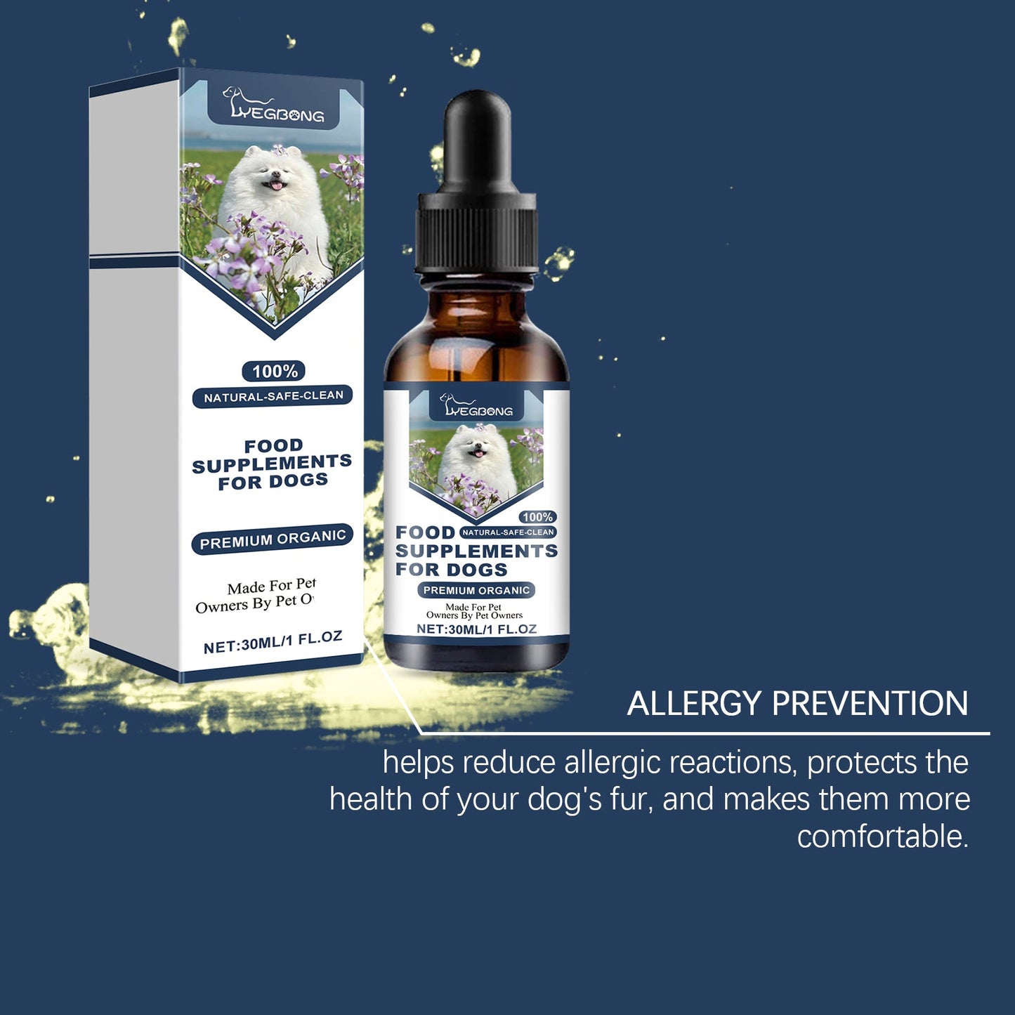 Yegbong Food supplements for dogs Immune-boosting dietary supplement to promote dog vitality and health