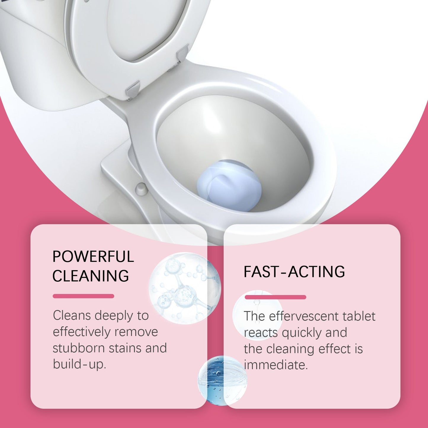 Jue-Fish Toilet cleaning effervescent tablets Household bathroom toilet odor removal, descaling, and cleaning