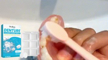 Oralhoe Denture cleaning effervescent tablets Cleans corner impurities, maintains comfort of wear, and provides dental hygiene care