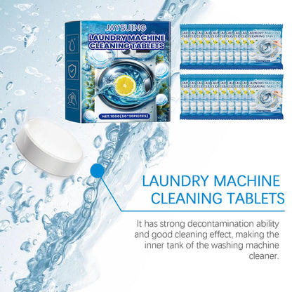 Jaysuing Washing machine stain remover effervescent tablets Cleaning tablets for deep stain removal in washing machine tubs