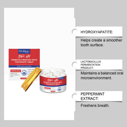 Oralhoe Mint Fresh Mouthwash Tablets Gentle teeth cleaning, fresh breath, portable mouthwash tablets for on-the-go use