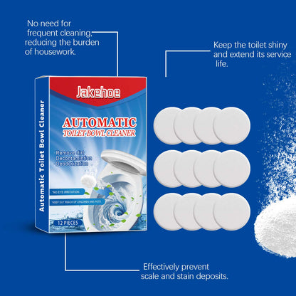 Jakehoe Toilet cleaning effervescent tablets Toilet cleaner removes odors, removes scale and yellowing, and provides long-lasting fresh air