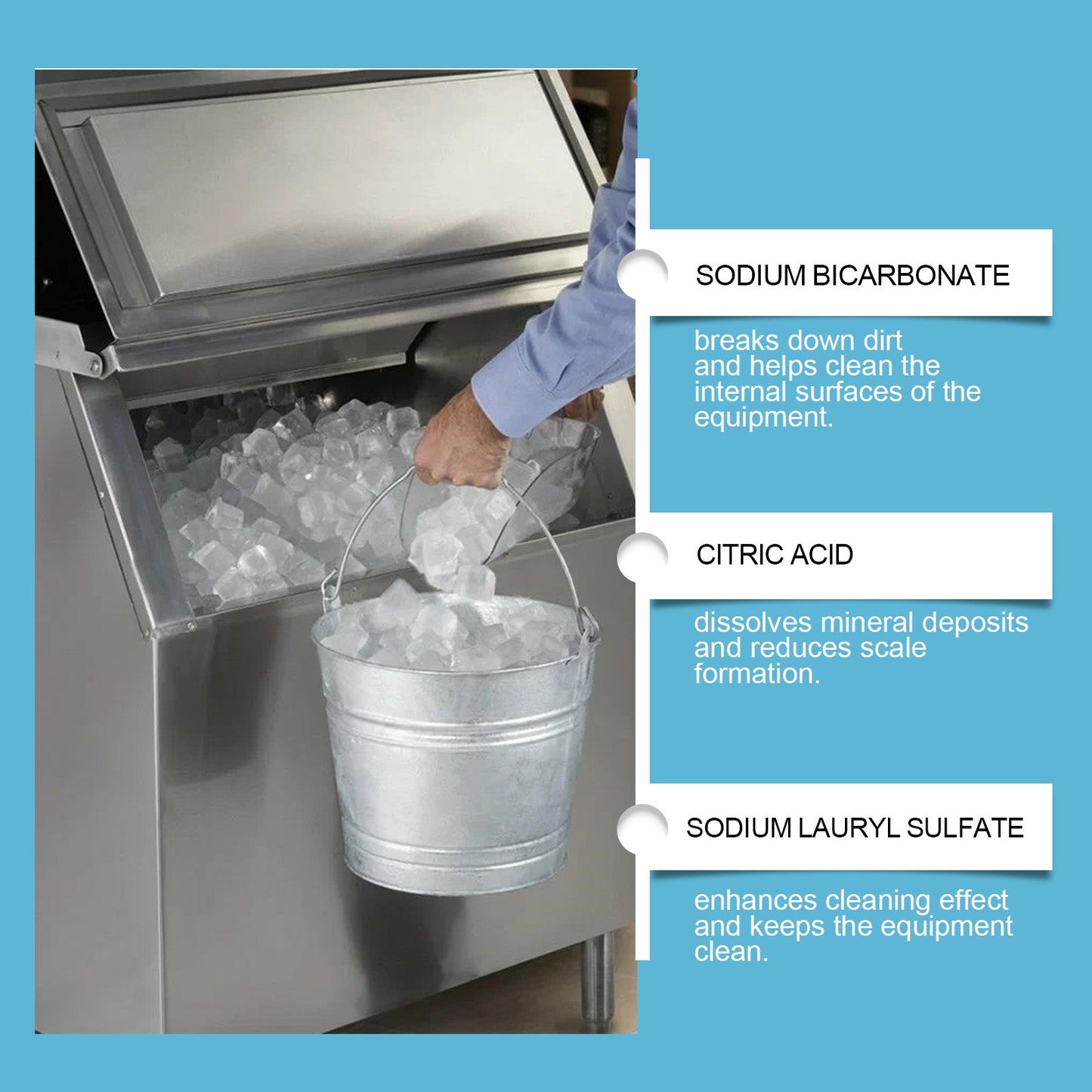Jakehoe Ice Maker Cleaning Tablets Household Mild Cleaning, Descaling, Deodorizing, and Care Ice Maker Cleaning Tablets