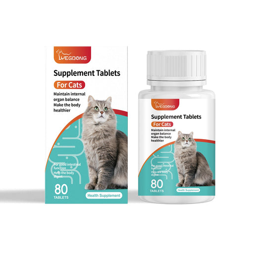 Yegbong Cat Probiotic Tablets Improve intestinal health, balance digestion and absorption, pet nutritional supplements