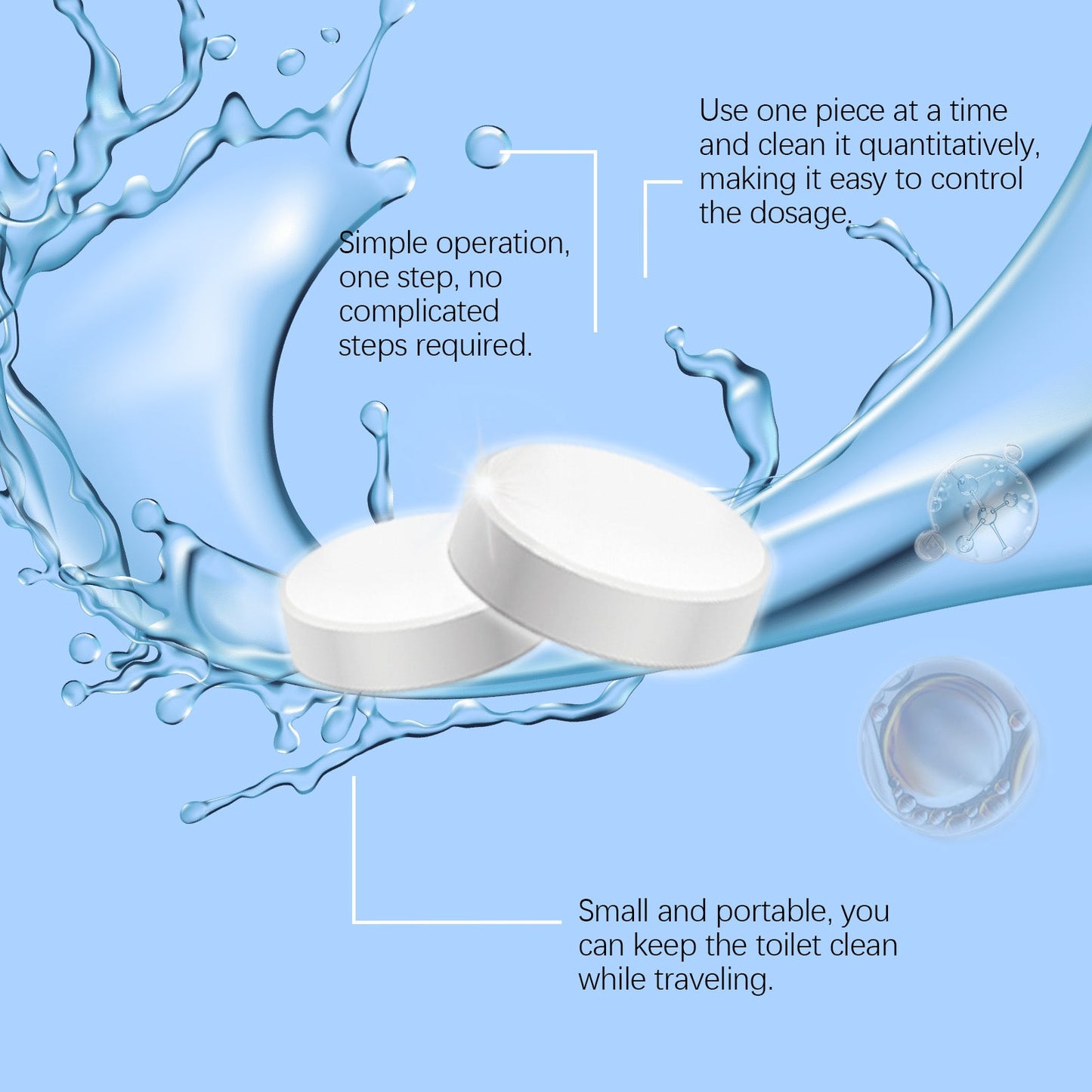 Jue Fish Toilet cleaner tablets Bathroom Toilet Cleaning Tablets for Removing Stubborn Stains and Odors