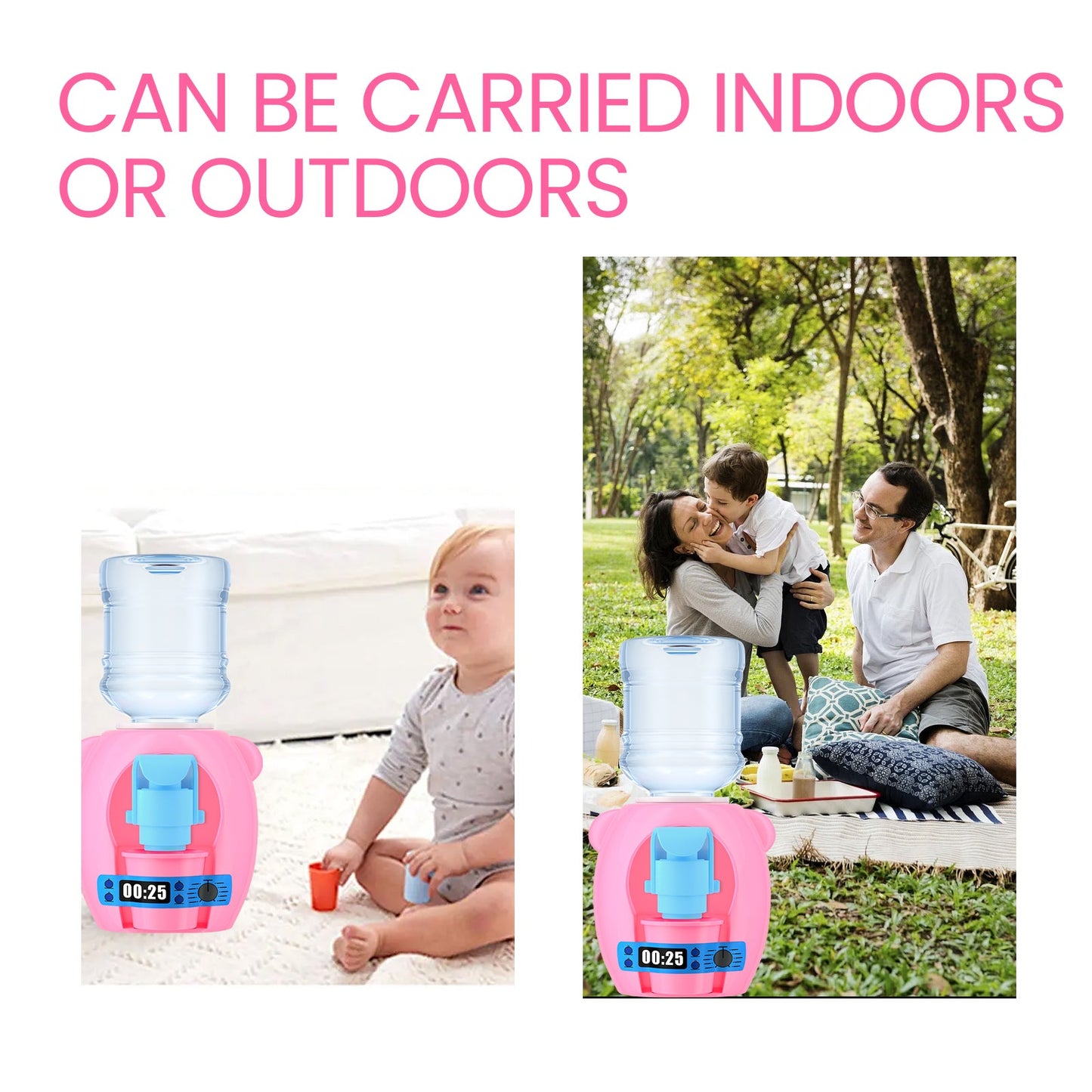 Dowmoo Children's Mini Water Dispenser Baby kitchen toy mini fun pretend play beverage dispenser that can dispense water