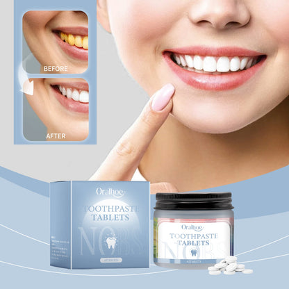 Oralhoe Toothpaste tablets Mild ingredients clean dental dirt, protect enamel, dental care toothpaste tablets