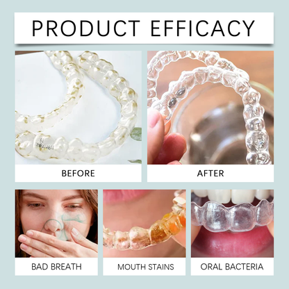 Oralhoe Dental aligner cleaning effervescent tablets Dental aligner odor-removing gentle stain-removing cleaning tablets