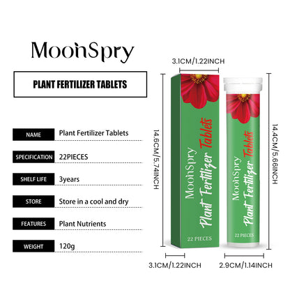 MoonSpry Organic Slow-release Fertilizer Tablets Concentrated Fertilizer Effervescent Tablets for Nutritious Plant Growing in Green Plant Pots