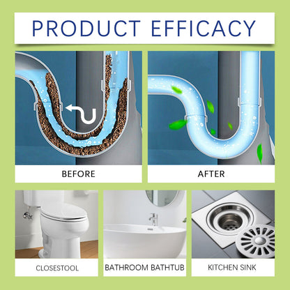 Jakehoe Pipe cleaning tablets Household cleaning drain cleaner for unclogging hair and grease in sewers