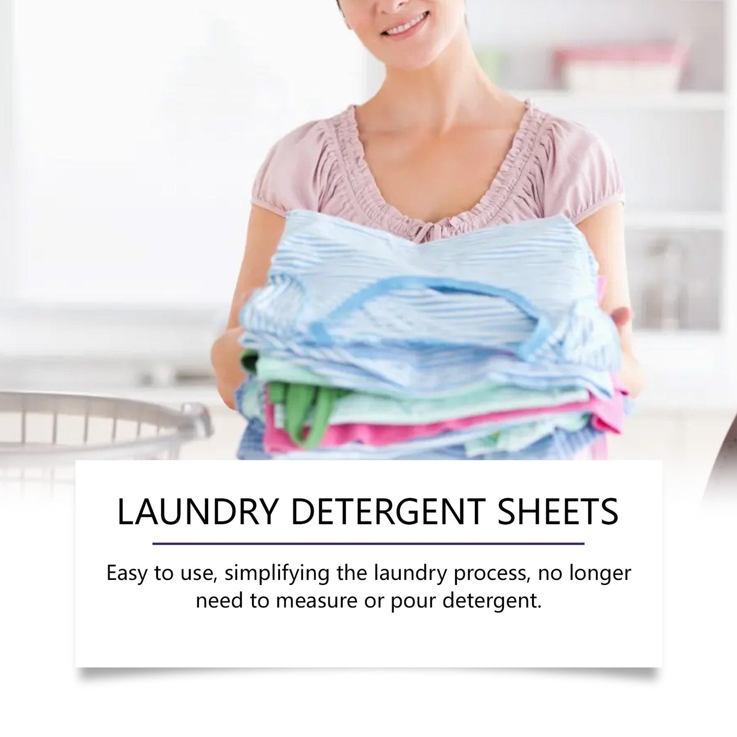 Jakehoe Laundry tablets Convenient household laundry sheets for cleaning and stain removal, protecting fabrics and leaving a long-lasting fragrance