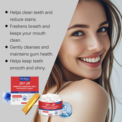 Oralhoe Mint Fresh Mouthwash Tablets Gentle teeth cleaning, fresh breath, portable mouthwash tablets for on-the-go use