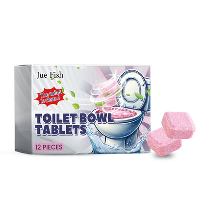 Jue-Fish Toilet cleaning effervescent tablets Quickly Dissolving Toilet Deodorizing, Descaling, and Stain-Removing Cleaning Tablets
