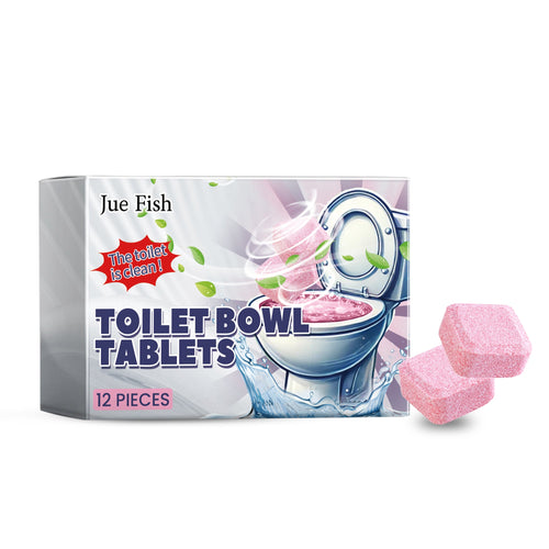 Jue-Fish Toilet cleaning effervescent tablets Quickly Dissolving Toilet Deodorizing, Descaling, and Stain-Removing Cleaning Tablets