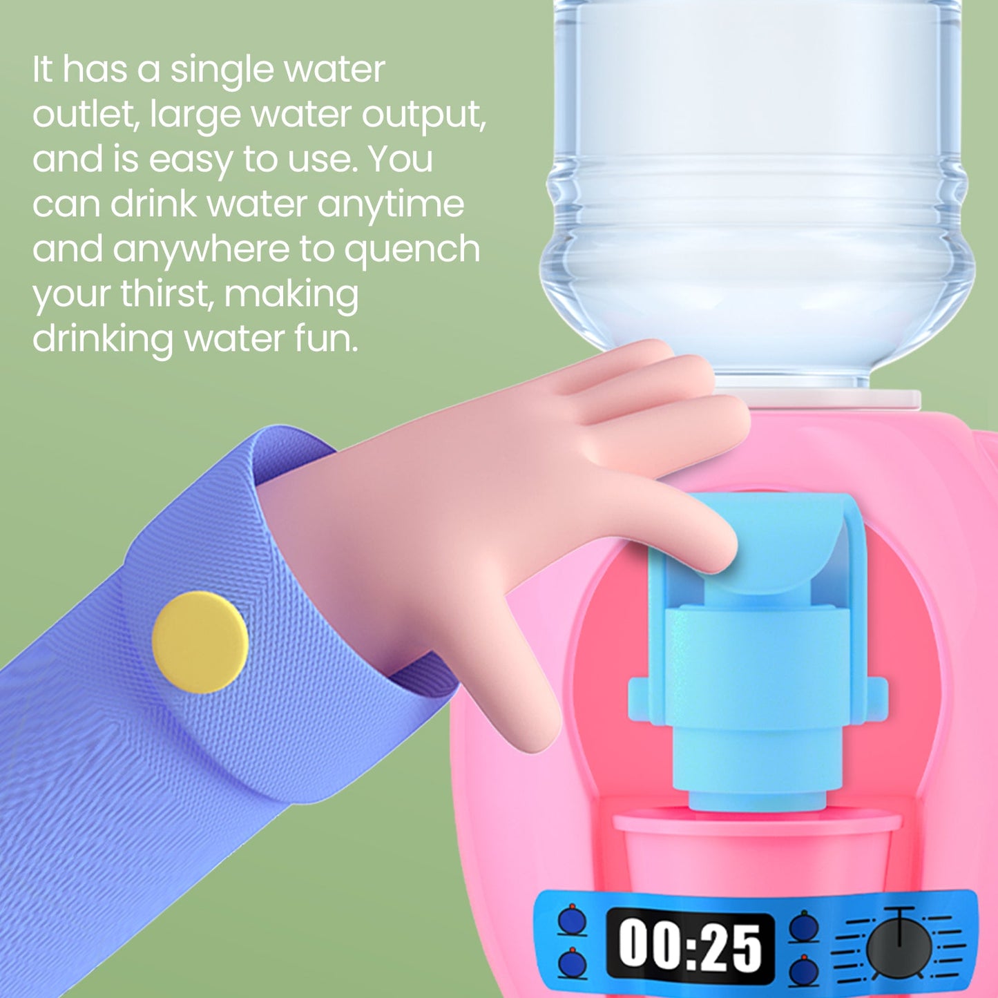 Dowmoo Children's Mini Water Dispenser Baby kitchen toy mini fun pretend play beverage dispenser that can dispense water
