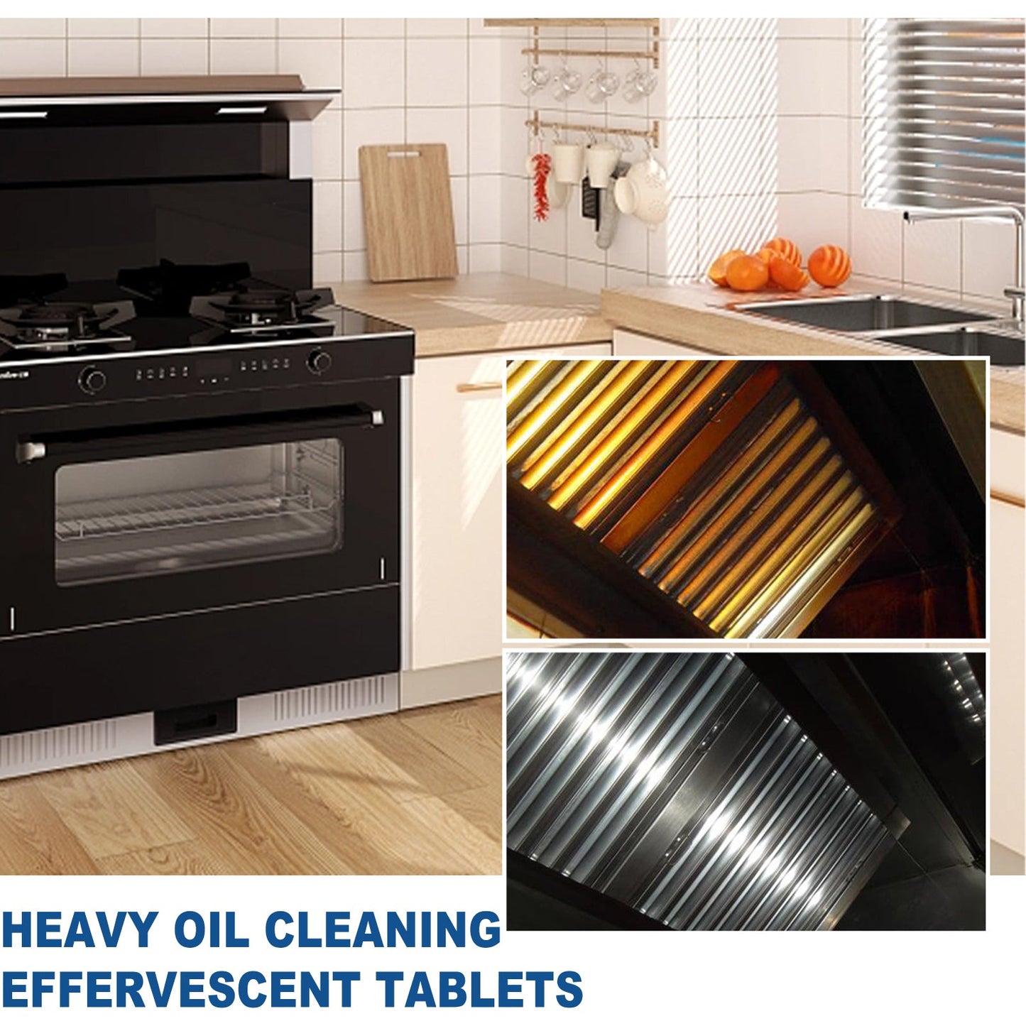 Jaysuing Oil stain cleaning tablets（Boxed） Heavy grease and stain cleaning effervescent tablets for kitchen range hoods and stoves
