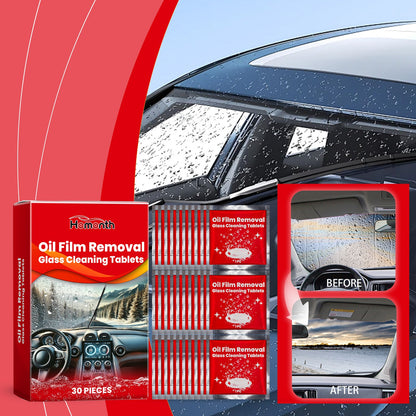 Homonth Car windshield effervescent tablets, car window rainproof, waterproof, anti-fog, cleaning car glass effervescent tablets