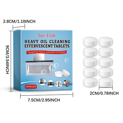 Jue-Fish Kitchen grease cleaning tablets Household cleaning product for removing grease and grime from kitchen stoves