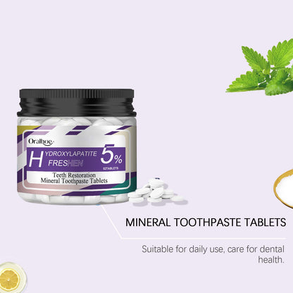 Oralhoe Oral Mint Toothpaste Tablets Portable mouthwash tablets, cleaning and dental care tablets, stain remover, breath freshener, toothpaste