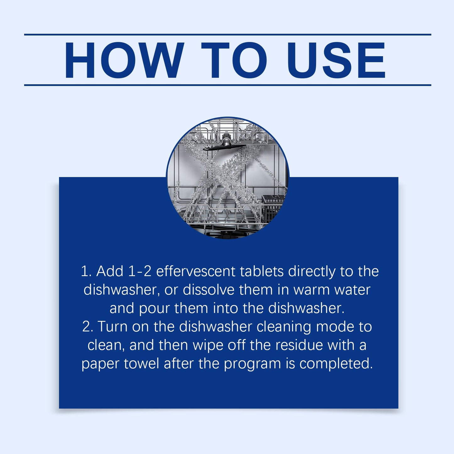 Jue Fish Dishwasher degreasing cleaning tablets Removes grease and reduces scale, keeps dishes clean, for household cleaning